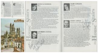Multi signed Nyree Dawn Porter, Sylvia Syms, Andrew Castell, Terry Taplin Programme, The Marlowe