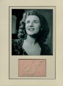 Anne Shelton signed autograph Dedicated black and white photo Mounted British singer, 12 x 16