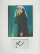 Alison Moyet signed white signature page 5x3 Inch Unsigned colour photo plus 10x8 Inch, mounted
