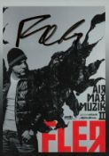 Fler signed promo black and white photo 6x4 Inch Approx, German Rapper. Good condition. All