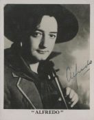 Alfred signed vintage black and white photo 3, 5x2, 5 Inch, Alfredo the Vagabond Violinist, Was a