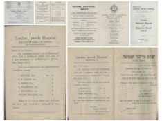 London Jewish Hospital Medical Society collection includes vintage meeting card dated 1960-61 Annual
