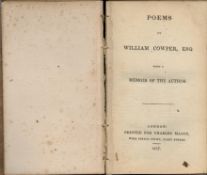 William Cowper. 'Poems By William Cowper with A Memoir of The Author'. Printed for Charles Mason,