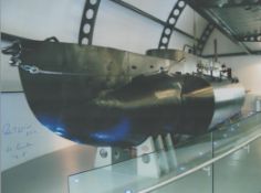 WW2 Royal Navy X-Craft veteran John Lorimer who attacked Tirpitz signed 10 x 8 inch colour submarine