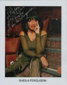 Sheila Ferguson signed 10x8inch colour photo Dedicated. Good condition. All autographs come with a