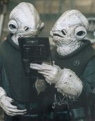 Star Wars Aiden Cooke signed 10 x 8 inch colour movie scene photo English puppeteer and actor who