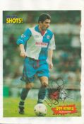 Footballers Collection of Blackburn Rovers Scrap book Approx signed 10 Magazine pages, signatures