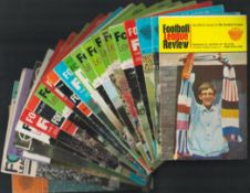 Football programme collection of approx 20 programmes of Football League Review with various Vols.