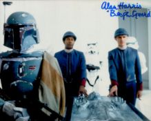 Alan Harris signed 10x8 inch Star Wars colour photo. Good condition. All autographs come with a
