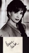 Anne Archer signed 5x4 inch card with 10x8 inch black and white photo. Good condition. All