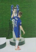 Timo Werner signed 12x8 inch colour photo pictured with the Champions League trophy during his