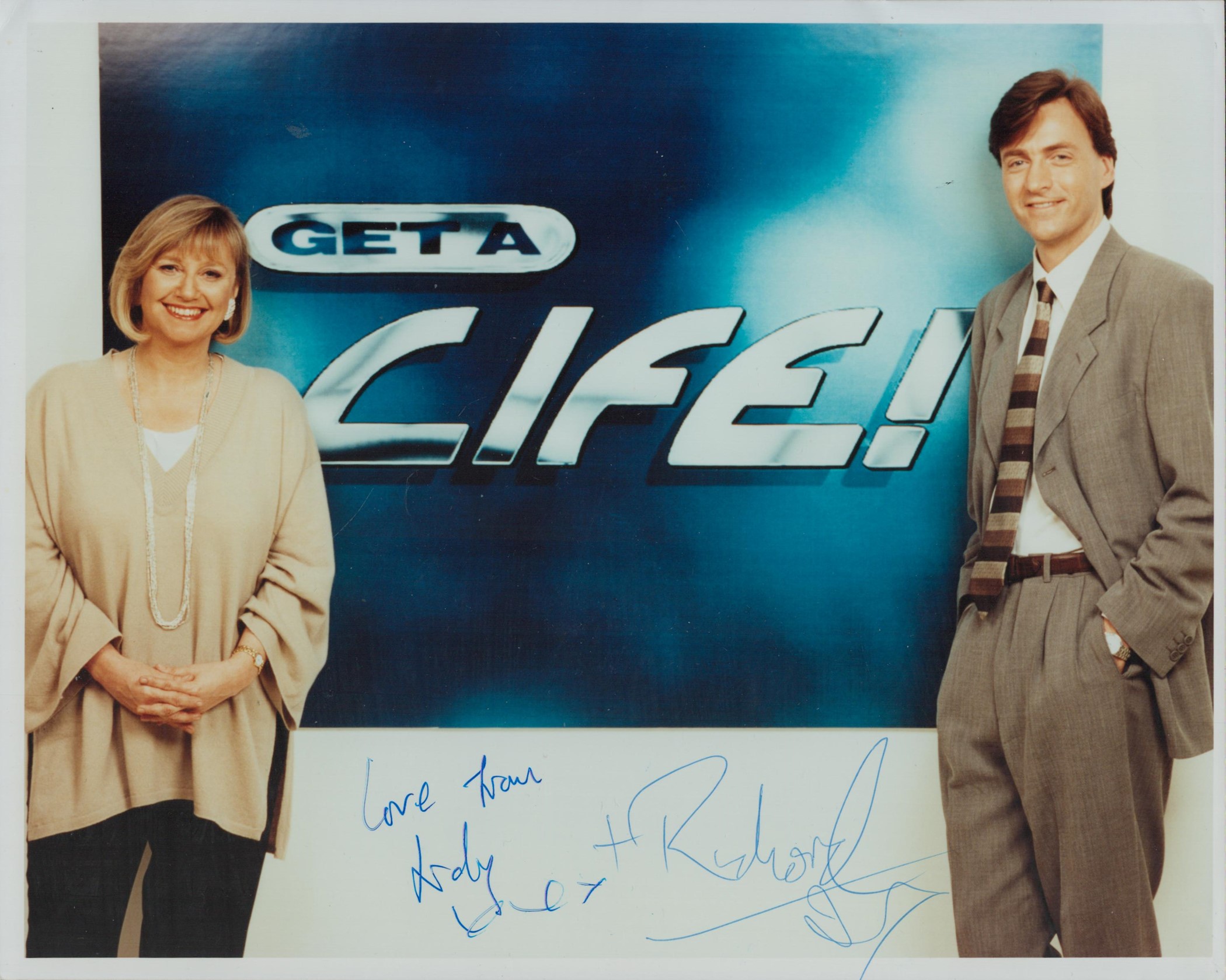 Richard and Judy signed 10x8inch colour photo. Good condition. All autographs come with a