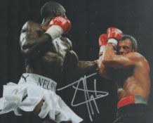 Johnny Nelson, MBE signed colour photo 10x8 Inch Is a British boxing analyst and former professional