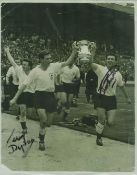 Terry Dyson and Bobby Smith signed Tottenham Hotspur 10x8 inch vintage black and white photo