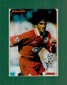 Football Karlheinz Riedle (Liverpool FC) Signed Liverpool Monthly Magazine Page in Black ink Mounted