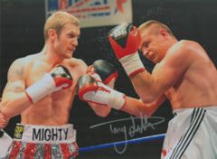 Tony Jeffries signed colour print 16x12 Inch Is a British former professional boxer who won a bronze