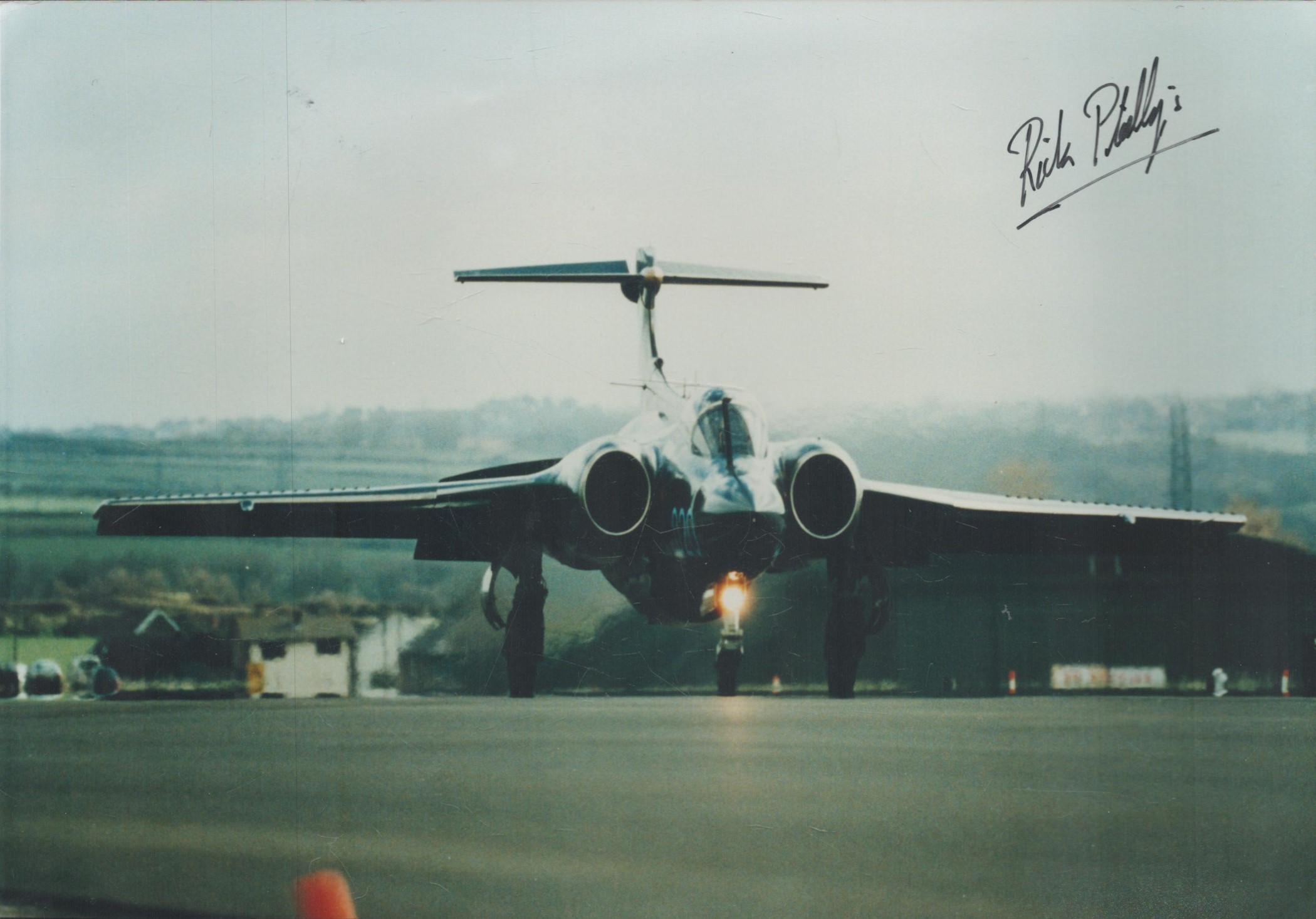 Rich Pratley Signed RAF Falcon Colour Photo 10x7 Inch 'Station Commander'. Good condition. All