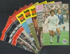 Football Programme collection of 10 programmes of Football League Review various different Vols.