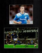 Kevin Mirallas signed colour photo mounted with 4x35 approx unsigned colour photo 10x8 inch overall.