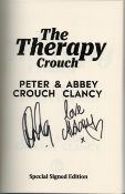 Peter Crouch and Abbey Clancy signed hardback book titled The Therapy Crouch In Search of a Happy