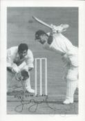 Geoff Boycott signed 7x5 inch black and white photo Dedicated. Good condition. All autographs come