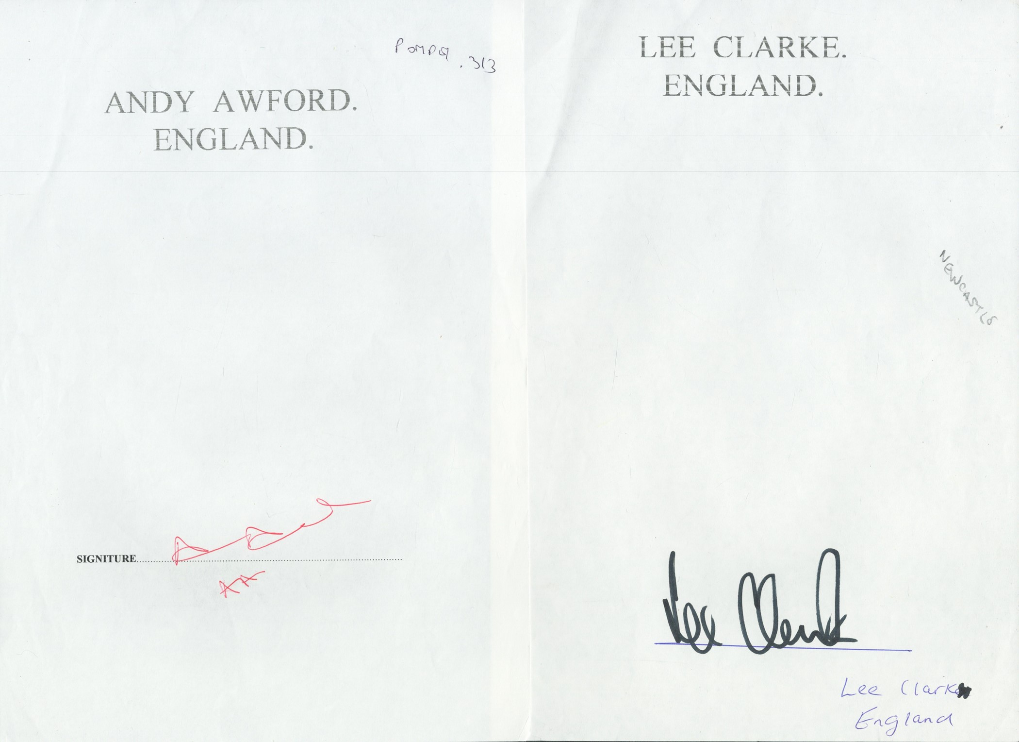 Footballers Approx 7 x Collection of signed A4 Sheet signatures such as Ken Green Albert Bennett - Image 4 of 4