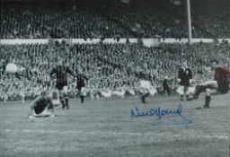Neil Young signed 12x8 inch colourised photo pictured in action for Manchester City in the League