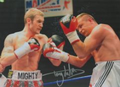 Tony Jeffries signed colour print 16x12 Inch Is a British former professional boxer who won a bronze