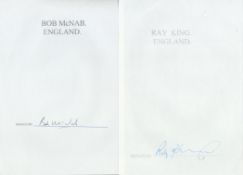 England footballers collection of 10x signed A4 Sheets Signatures such as Bob McNab, Tony Knapp,