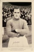 Jack Crompton signed 12x18 inch black and white photograph pictured during his time playing for