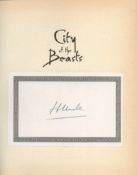 Isabel Allende signed hardback book titled City of the Beasts, signed on title page 406 pages.