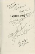 The Jordanaires Band members signed hardback book titled Carless Love The Unmaking of Elvis