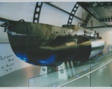 WW2 Royal Navy X-Craft veteran John Lorimer who attacked Tirpitz signed 10 x 8 inch colour submarine