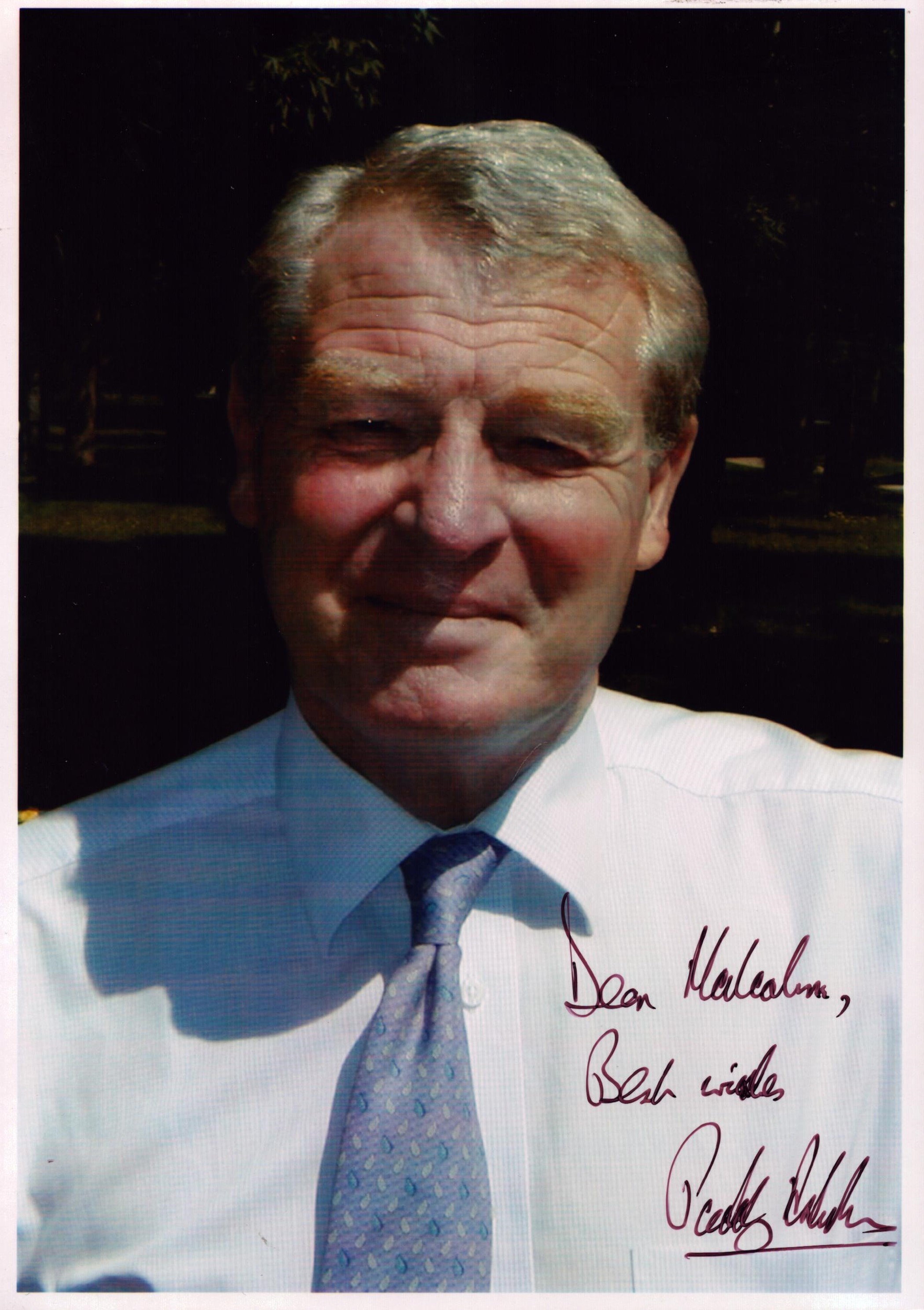 Politician, Paddy Ashdown signed 6x85-inch colour photo Dedicated. Good condition. All autographs
