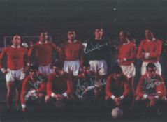 Football Manchester United 1968 European Cup multi signed 16x12 colour photo 4 fantastic