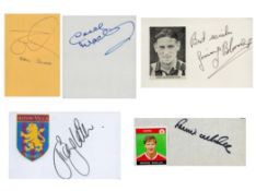 Football Collection of 5 variety of signed white card/Album page, Dion Dublin signed 55x35 inch