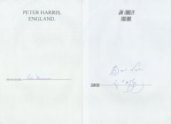 England footballers collection of 10x signed A4 Sheets Signatures such as Jim Langley, Neil Cox,