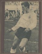 Footballer, Brian Bromley signed magazine cut out page 925x65 Inch mounted overall size 10x8 Inch.