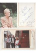 Peter Davidson and Sandra Dickinson 8x5 signed album page accompanied by an attached candid colour