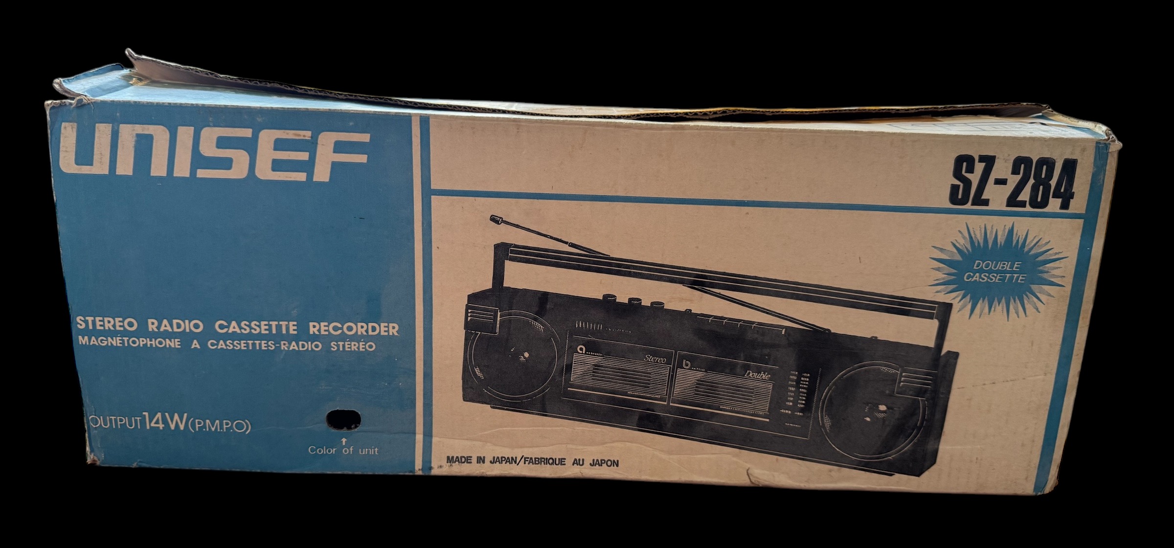 Stereo Radio cassette Recorder 1980`s Unisef SZ284, in original box. Box shows signs of age. - Image 2 of 3