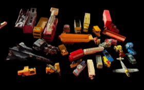 Toy collection, Matchbox Truck, Matchbox Simon Snorkel Fire Truck, Ertl Jet, Lledo News of The World