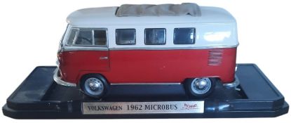 Die Cast Volkswagen 1962 Microbus on display stand. Unboxed. Single item from £5.99 UK, £7.99
