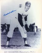 Art Mahaffey signed 10x8 inch black and white photo. Good condition Est.