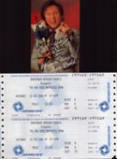 Ken Dodd signed promo photo with 2 tickets from the Ken Dodd Happiness Show Feb 2000. Photo measures