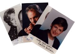 TV FILM 5 signed photos including Katie Derham, Jon Snow, Simon Cadell and more. SOME DEDICATED.