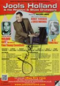 Jools Holland signed Flyer from Jools Holland and his Rhythm and Blues orchestra. Good condition