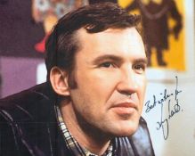 Larry Lamb signed 10x8 inch colour photo. Good condition Est.