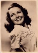 Janet Blair signed 7x5 inch black and white vintage photo with original Colombia Pictures mailing