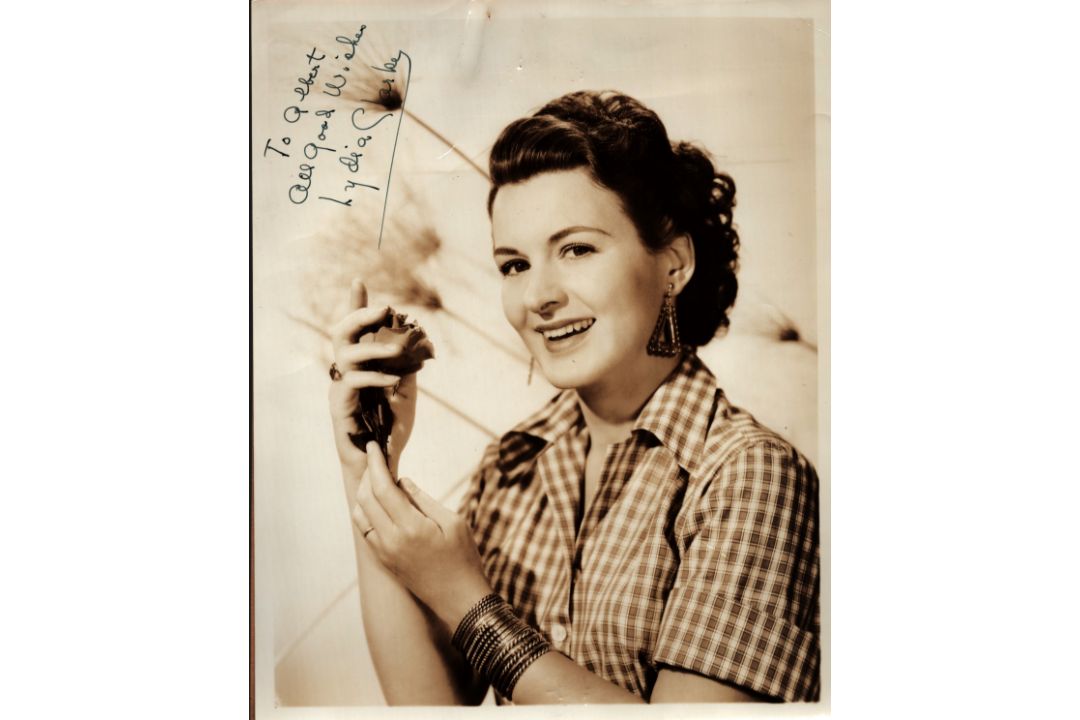 Lydia Clarke Heston signed 10x8 inch black and white vintage photo dedicated. with original