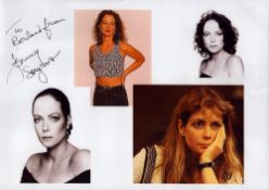 Jenny Seagrove signed 12x8 inch colour montage photo. Dedicated. Good condition Est.